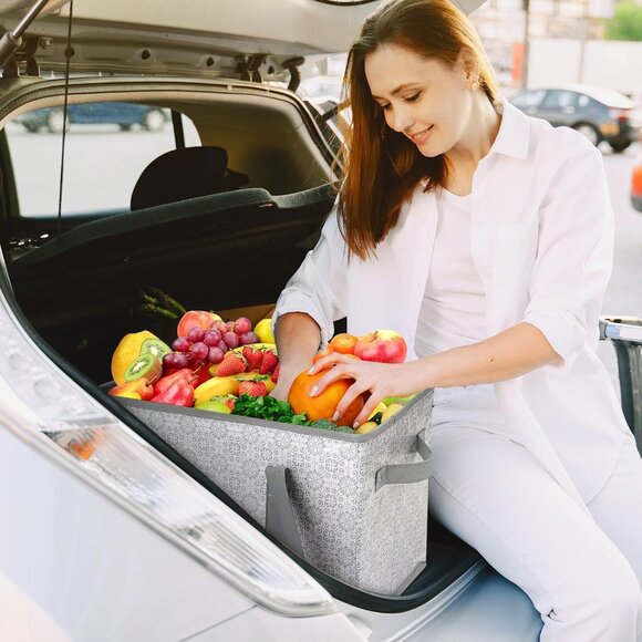 Reusable Grocery Bags [3 Pack],Large Grocery Tote Bag Water Resistant Shopping B - Picture 2 of 7